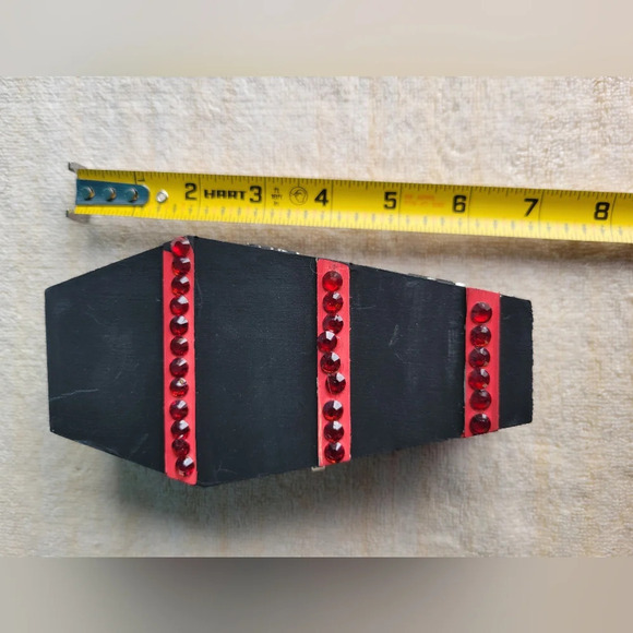 Two Handmade Handcrafted Wooden Coffins Halloween Decorations - Picture 8 of 8